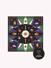 Charger l&#39;image dans la galerie, Edition Limitée - Foulards 100%. soir &quot; Les Tatas Flingueuses X Comet Bopp&quot; - Vert
